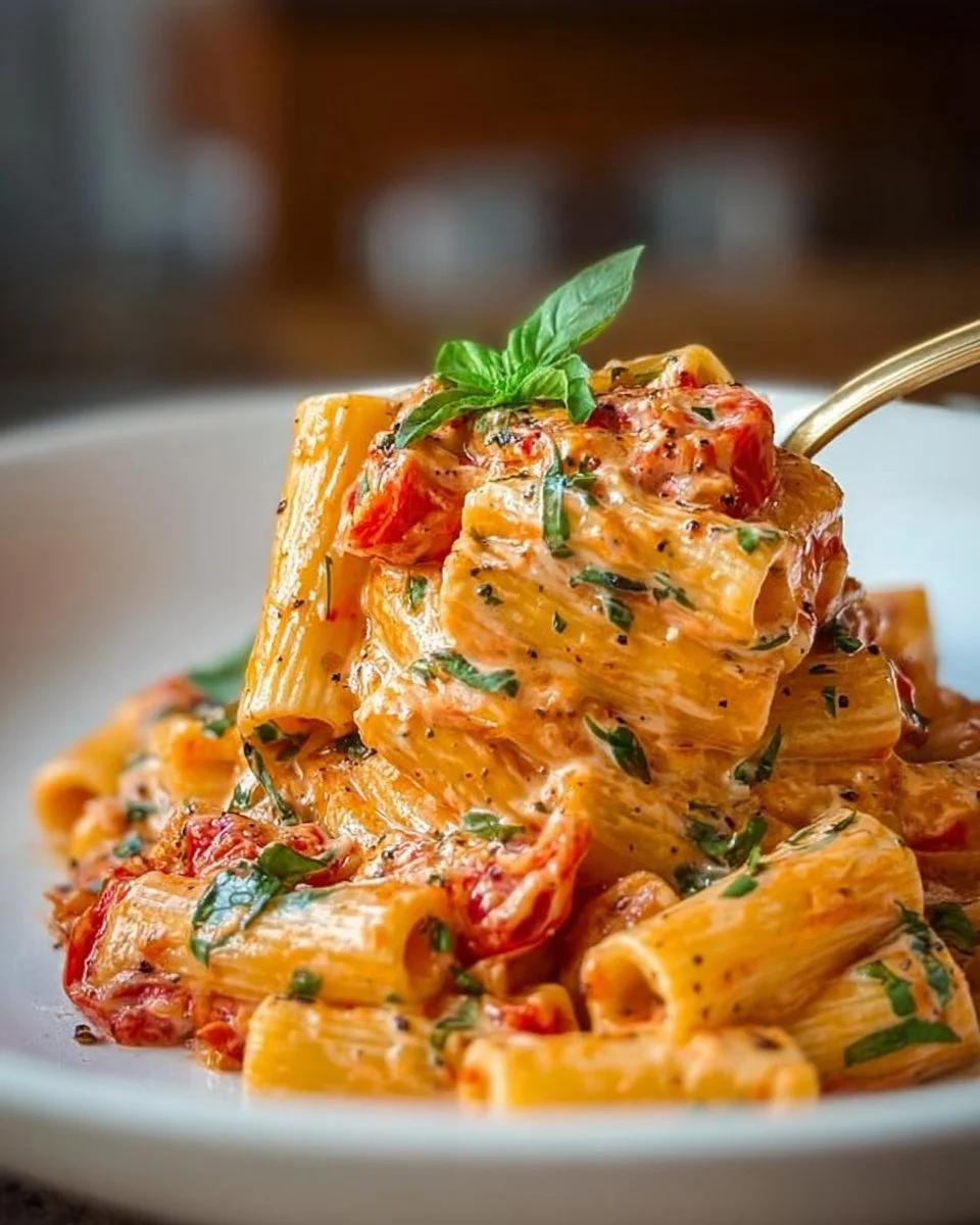 Cremige Tomaten-Knoblauch-Pasta