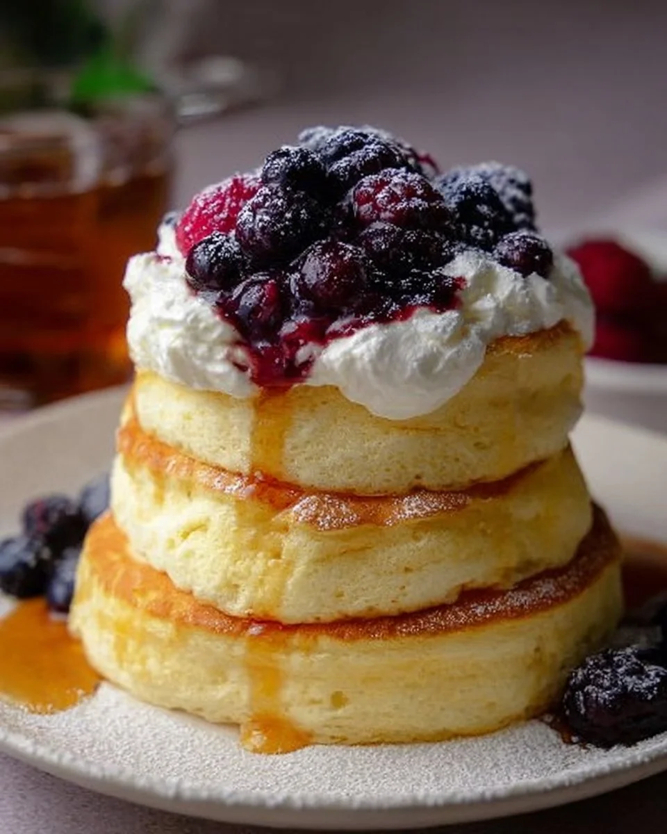 Fluffige japanische Soufflé-Pfannkuchen