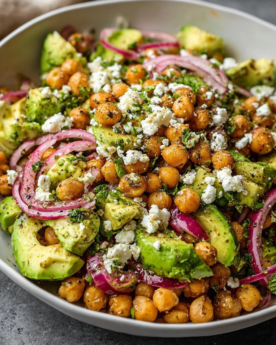 Kichererbsen-Feta-Avocado-Salat