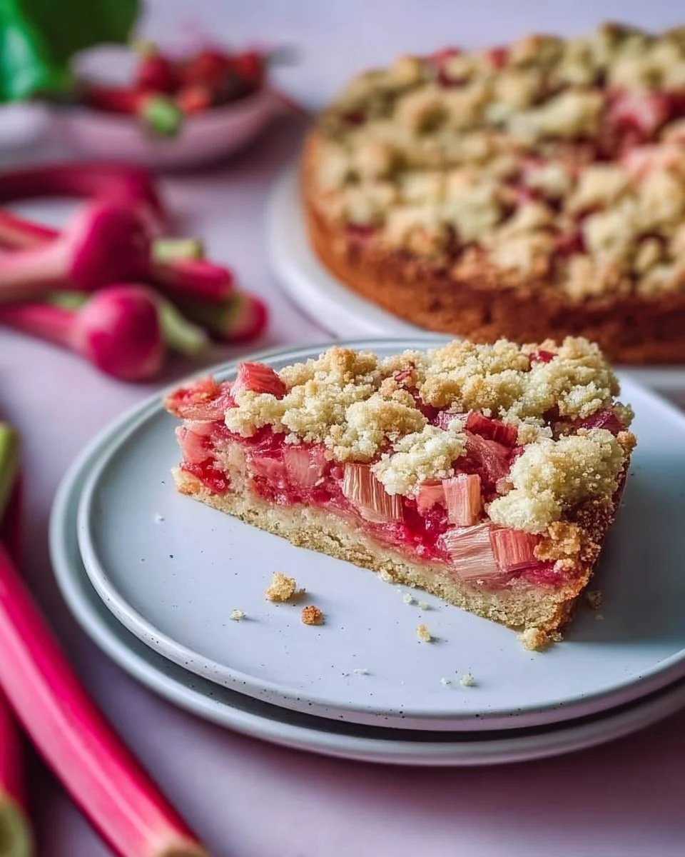 Rhabarber Streuselkuchen