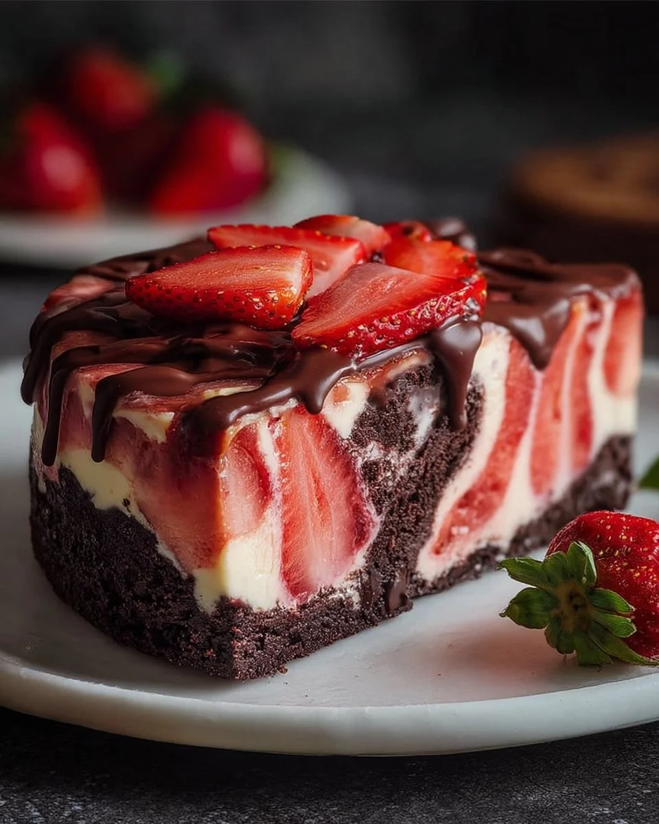 Schokoladen-Erdbeer-Käsekuchen