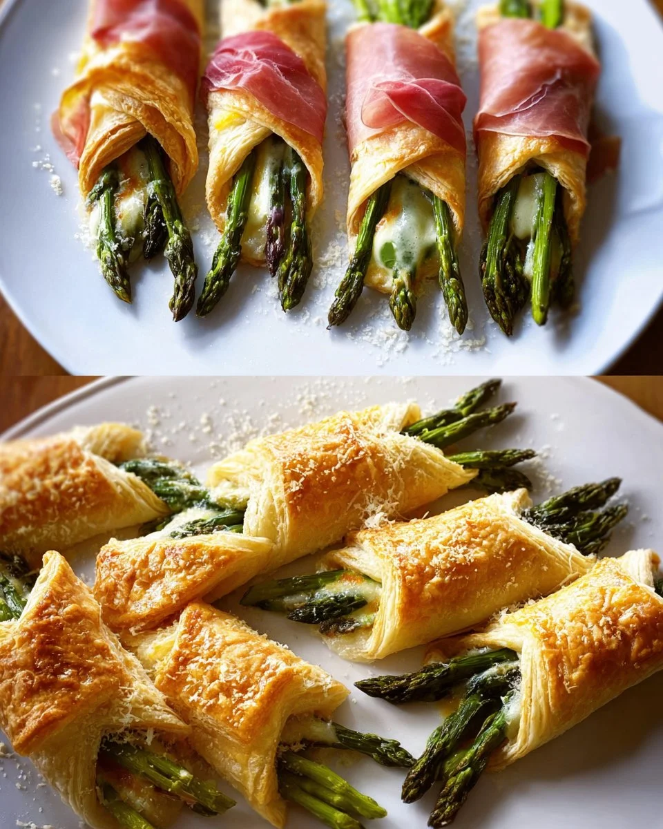 Spargel-Blätterteig-Päckchen
