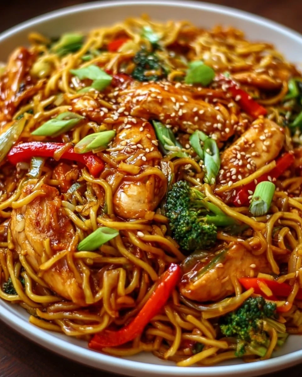 Würzige Teriyaki-Hähnchen-Nudeln