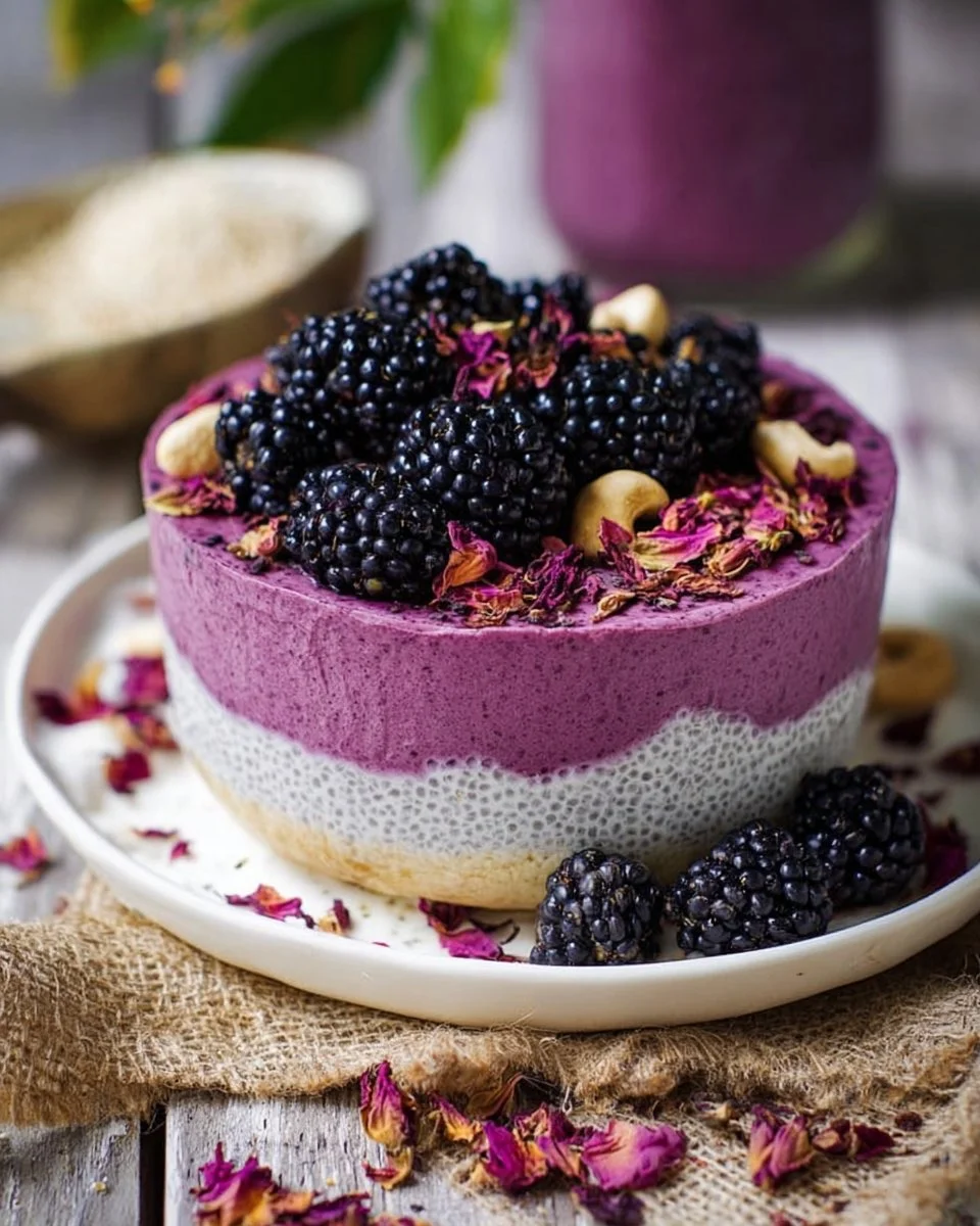 Brombeer-Chia-Schichtdessert