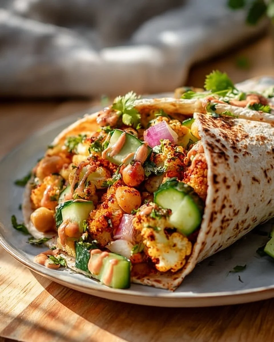 Chili-Limonen-Kichererbsen-Blumenkohl-Wrap-Rezept