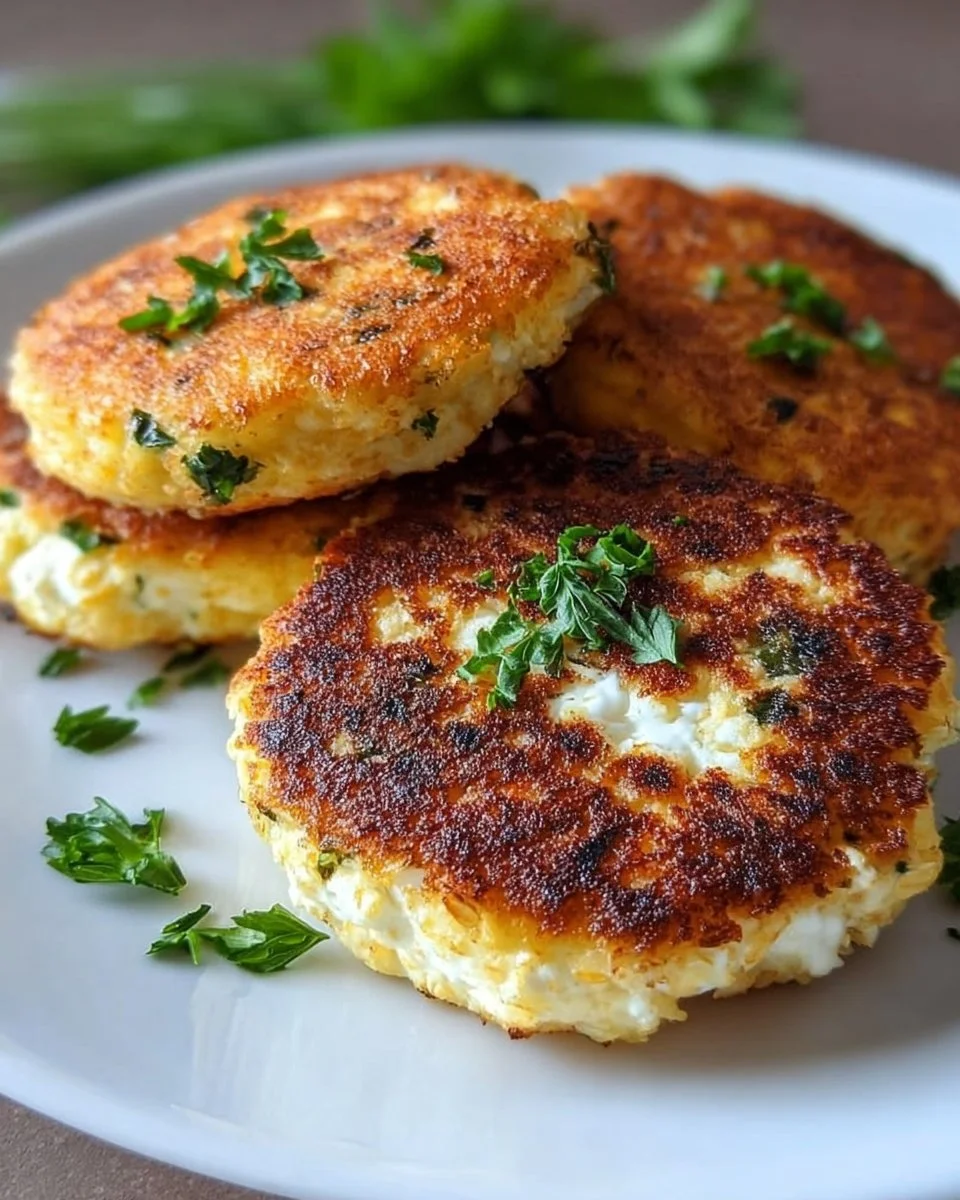 Hüttenkäse Taler auf einem Teller, ideal für gesunde Snacks und Mahlzeiten