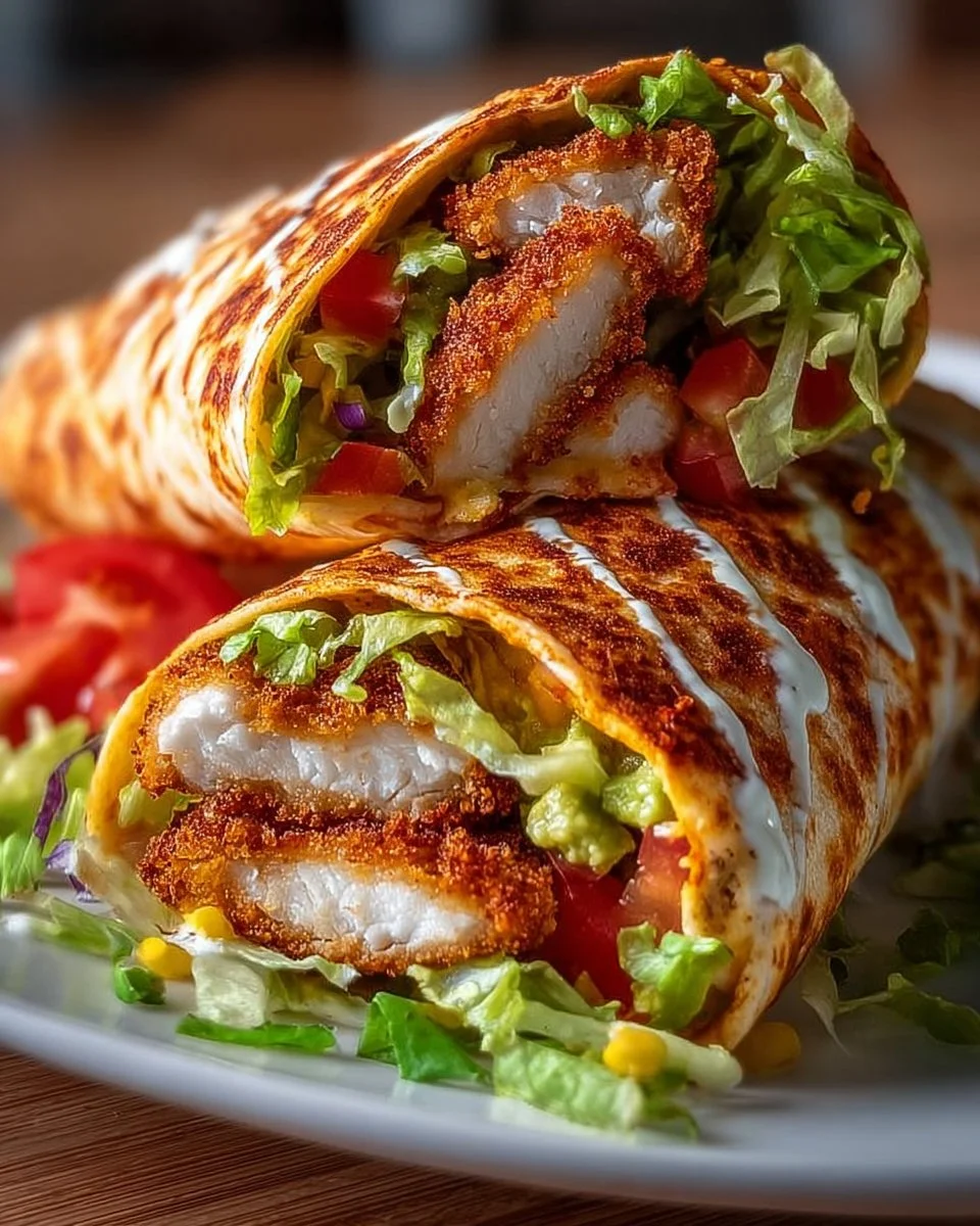 Knusprige Hühnchen-Wraps Fiesta