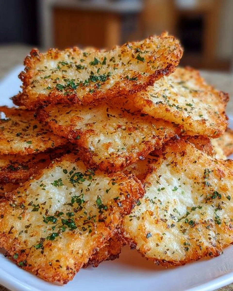 Knusprige Hüttenkäse-Chips