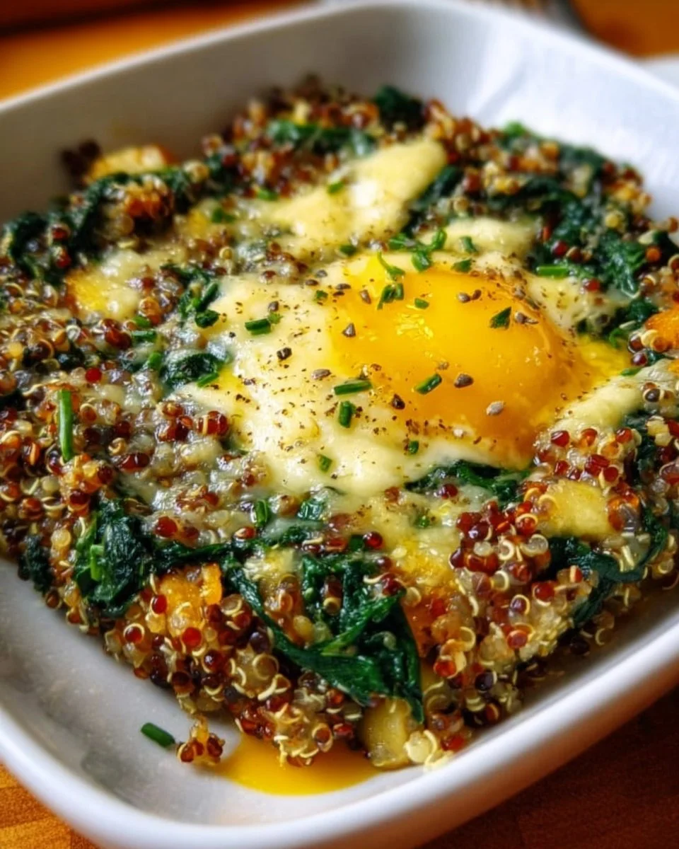 Quinoa &amp; Linsen Spinat-Auflauf – gesund, nahrhaft und herzhaft