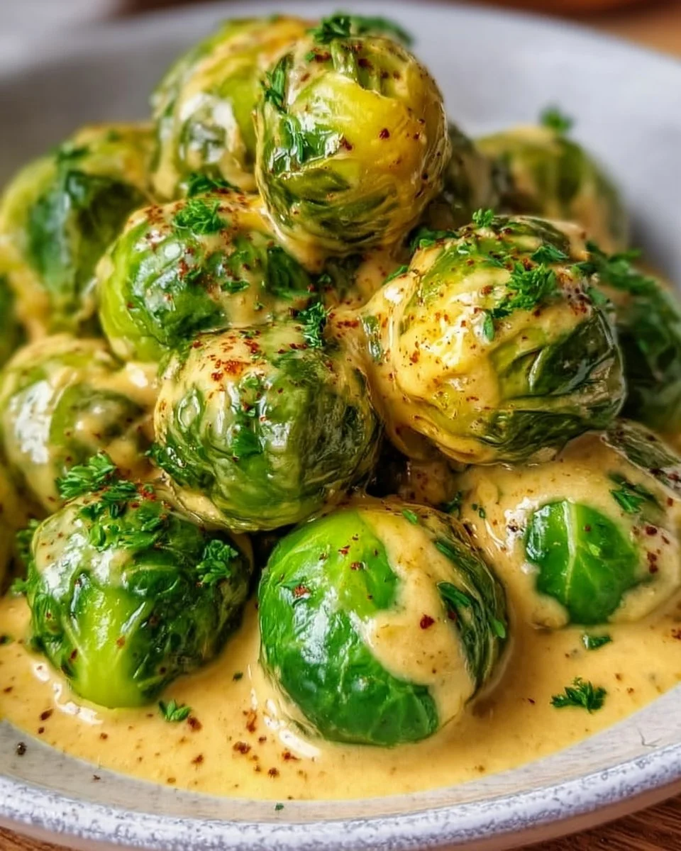 Rosenkohl in Frischkäse-Senfsauce