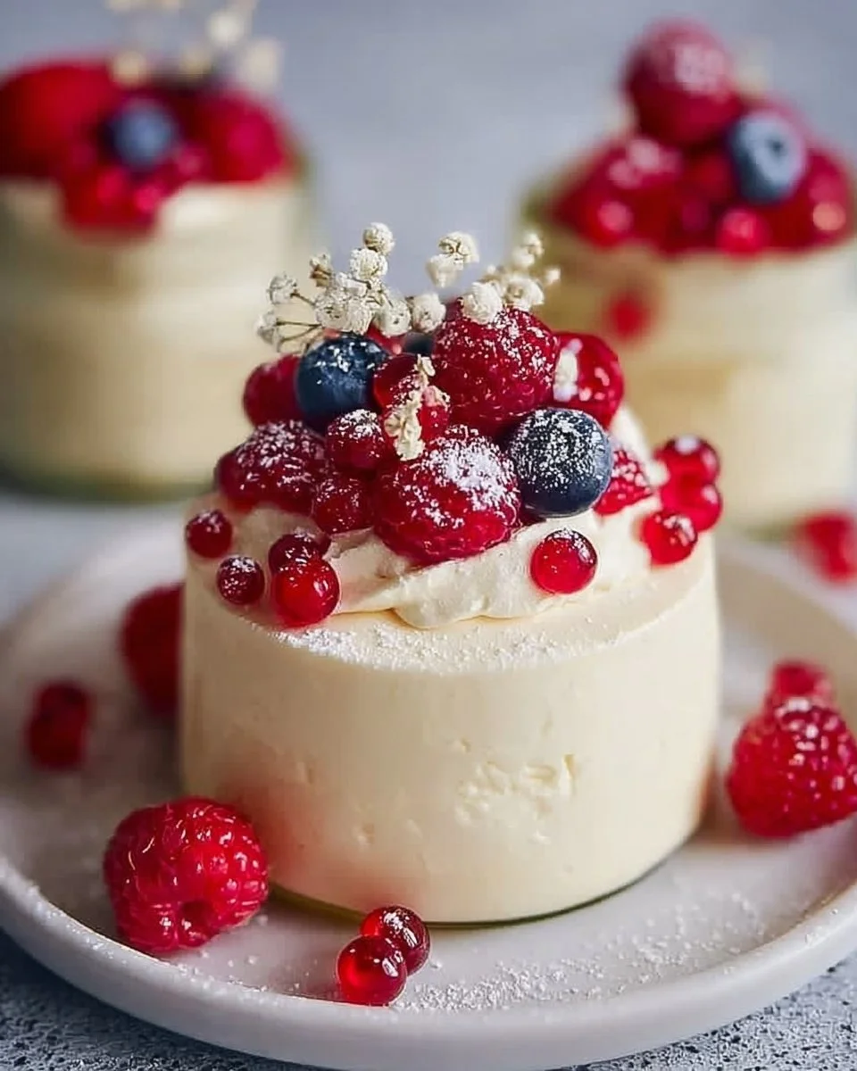 Vegane Vanille-Pudding-Mousse mit Beeren
