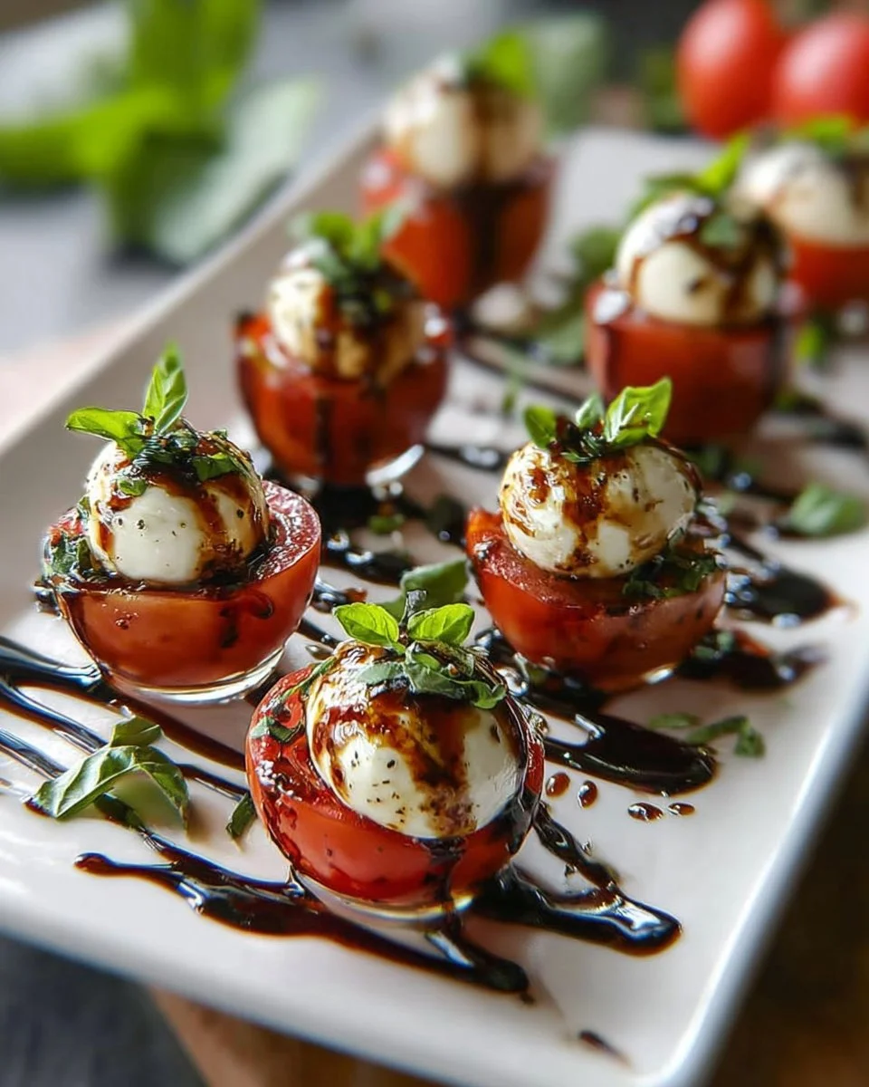 Weihnachtliche Mini Caprese Salatbecher