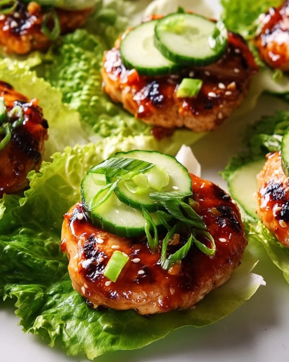 Aromatische süße Chili Hühnchen Slider auf einem Teller serviert