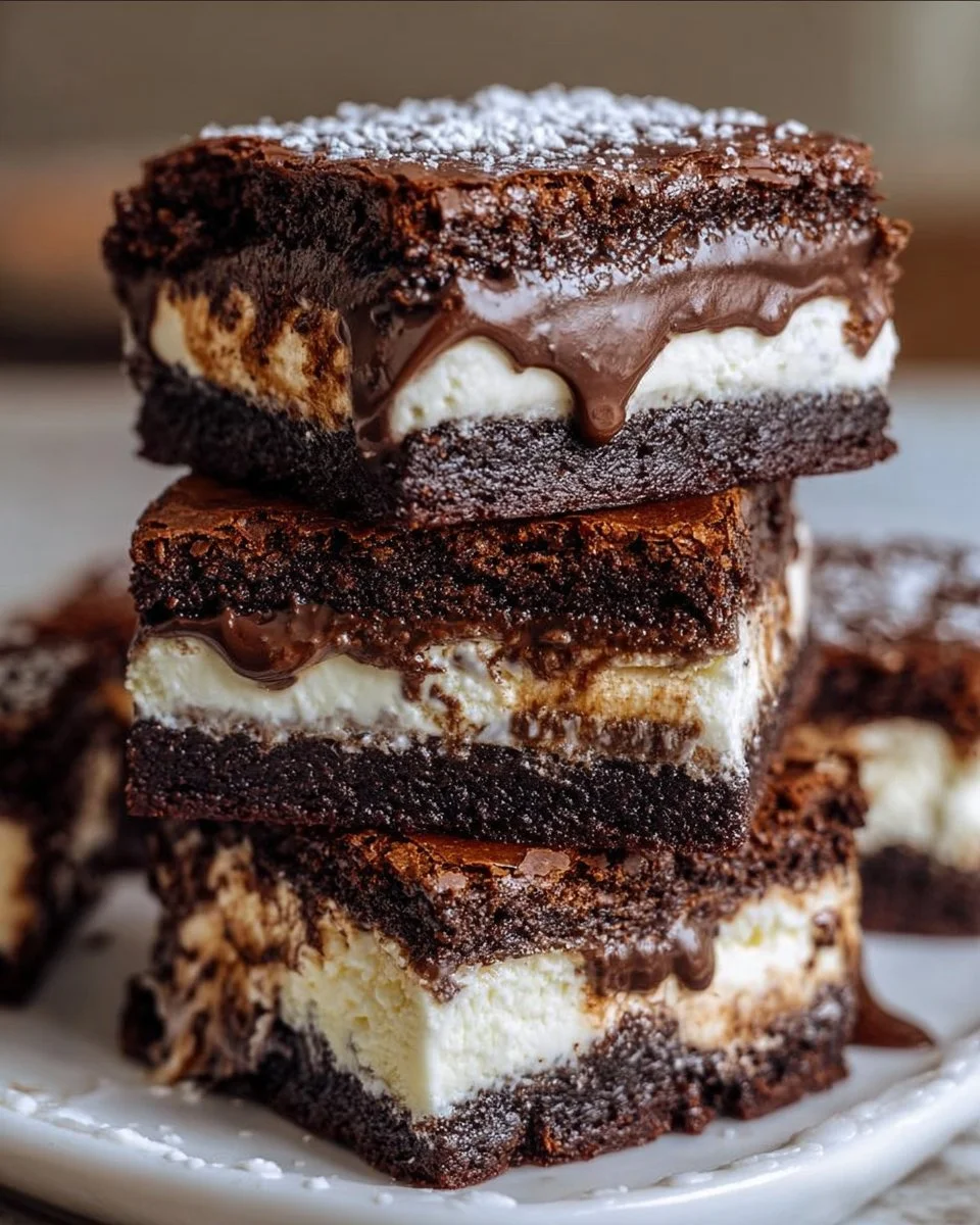Eiscremesandwiches mit selbstgemachten Brownies