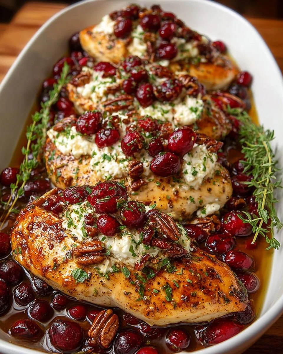 Honig-Cranberry-Hühnchen-Auflauf mit Ricotta-Käse – Einfaches, geschmackvolles Abendessen in 40 Minuten!