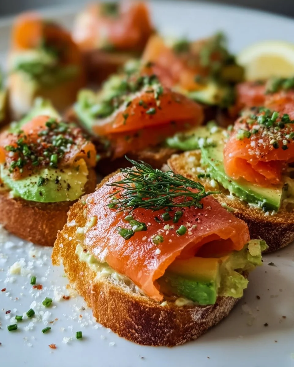 Lachs-Avocado-Bruschetta
