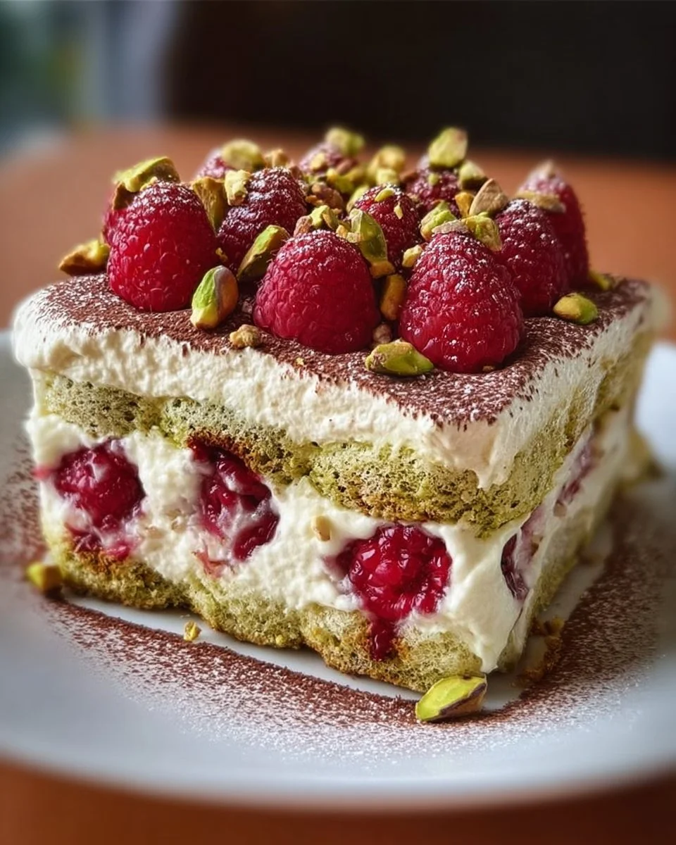 Pistazien-Himbeer-Tiramisu