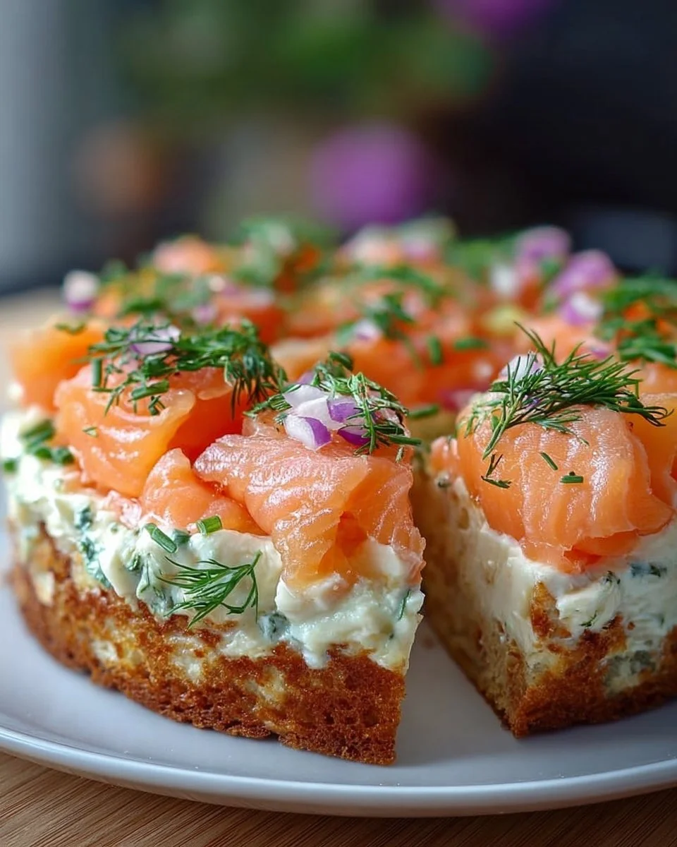 Schwedische Lachstorte mit Frischkäse