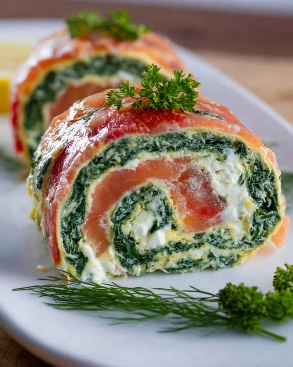 Spinat-Lachs-Rolle
