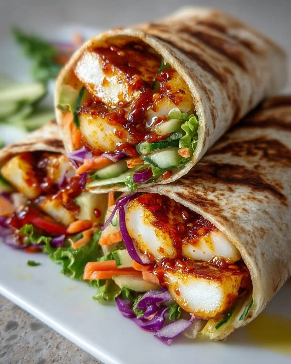 Süße Chili Halloumi-Wraps