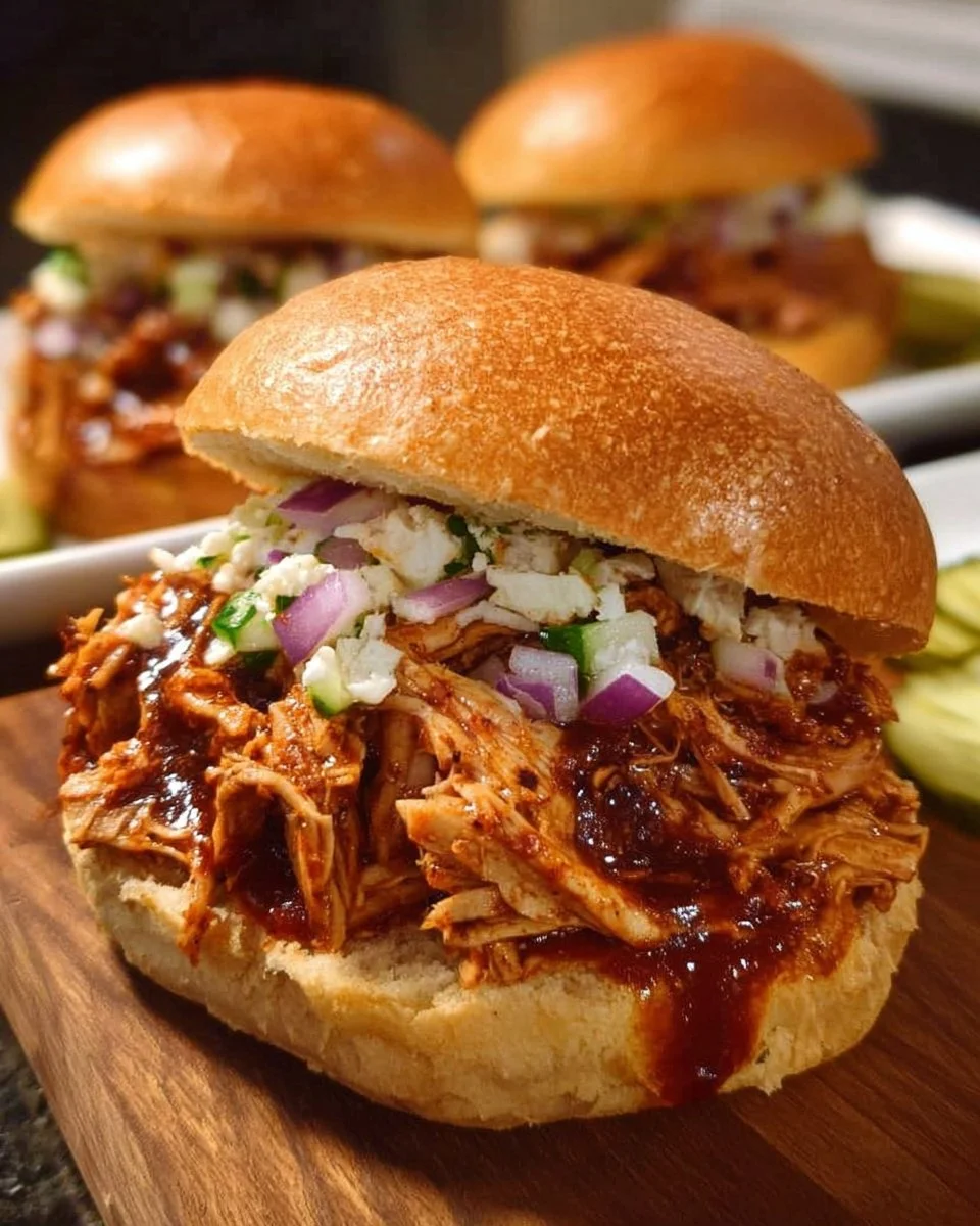 Zerrissene Hühnchen-Sandwiches