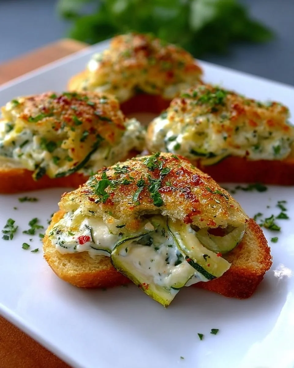 Zucchini Frischkäse Taschen