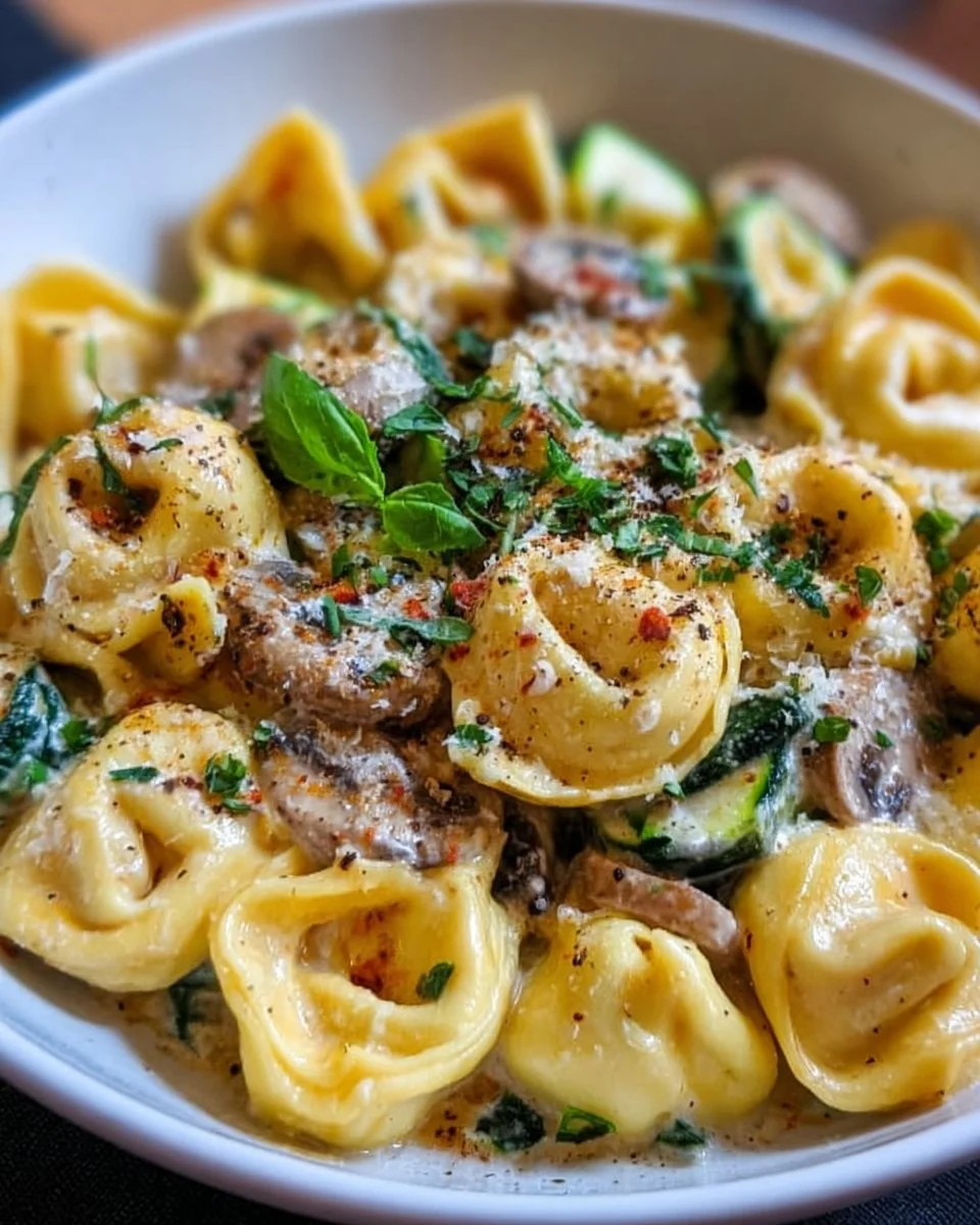 Cremige Gemüse-Tortellini-Pfanne