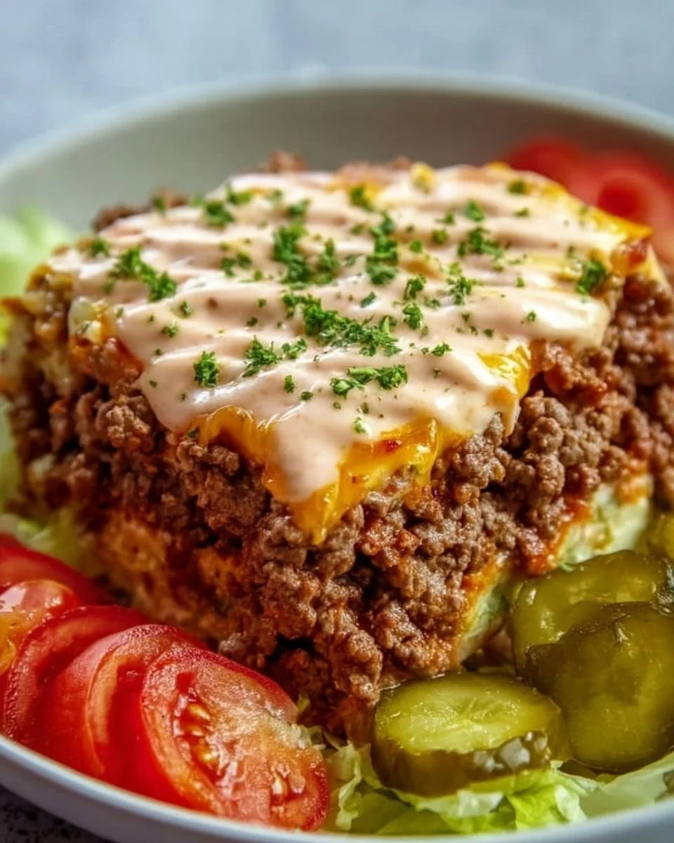Cremige Low-Carb-Lasagne mit frischen Zutaten und herzhaftem Geschmack.