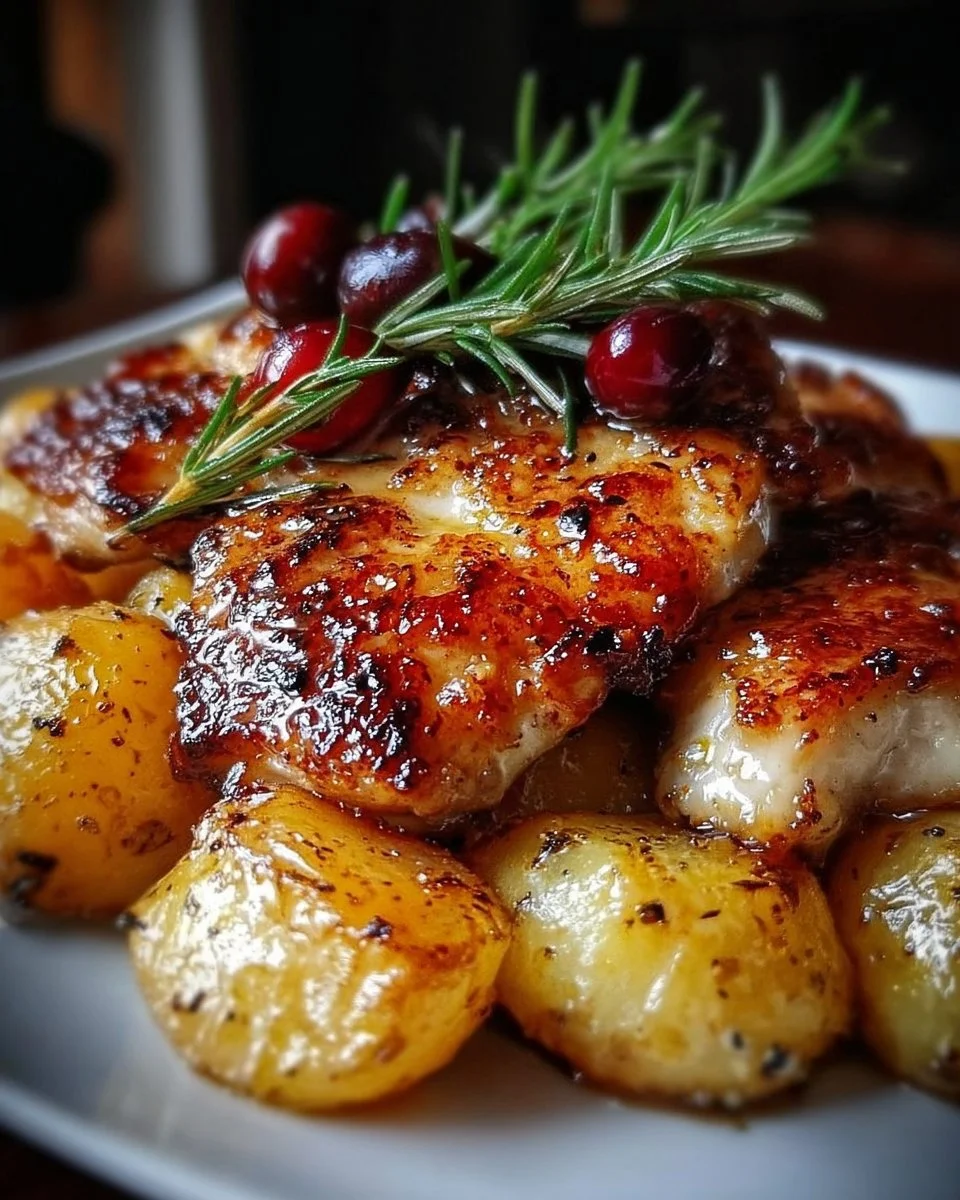 Hähnchen-Rosmarinkartoffel-Blech