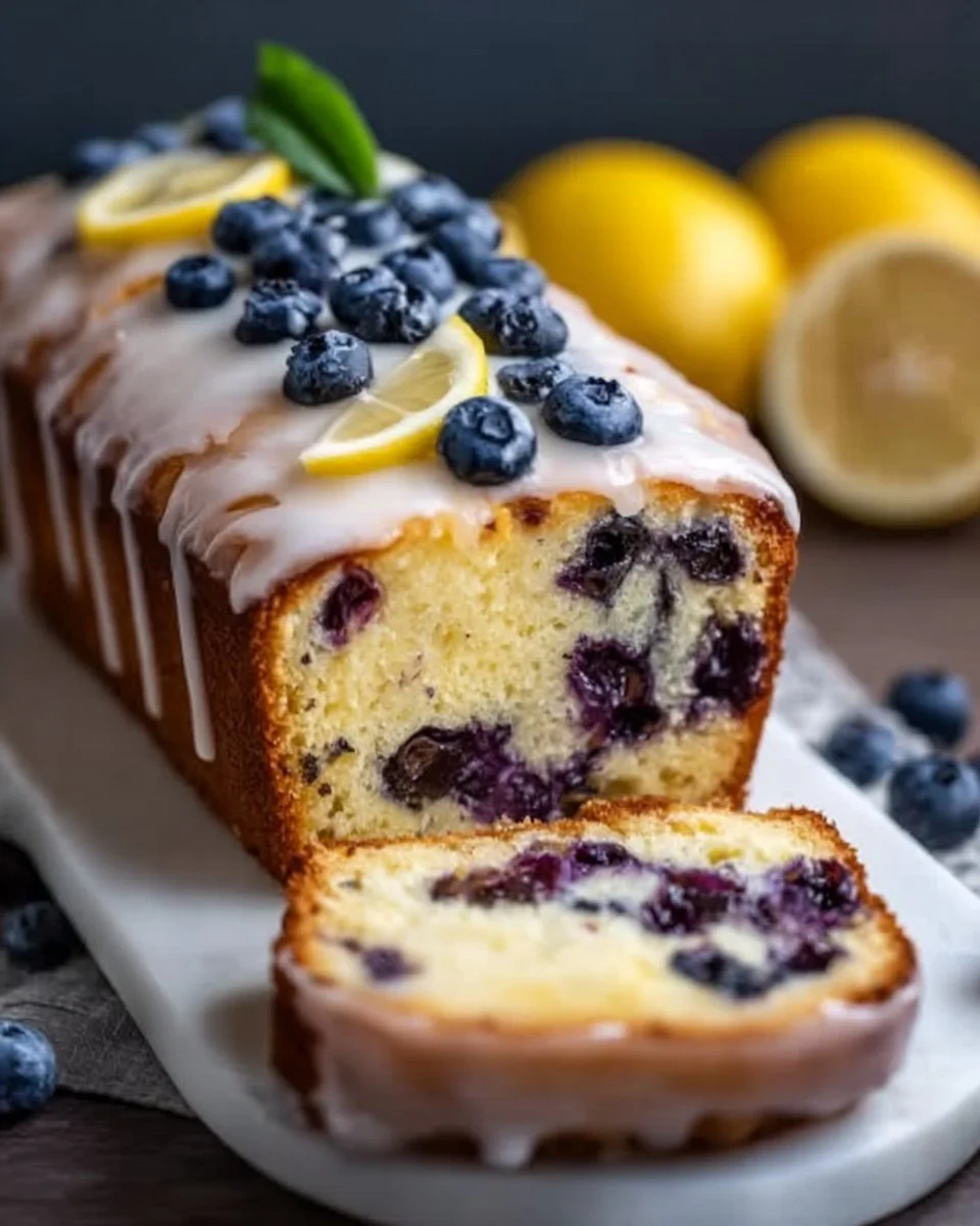 Joghurtkuchen mit Blaubeeren und Zitrone
