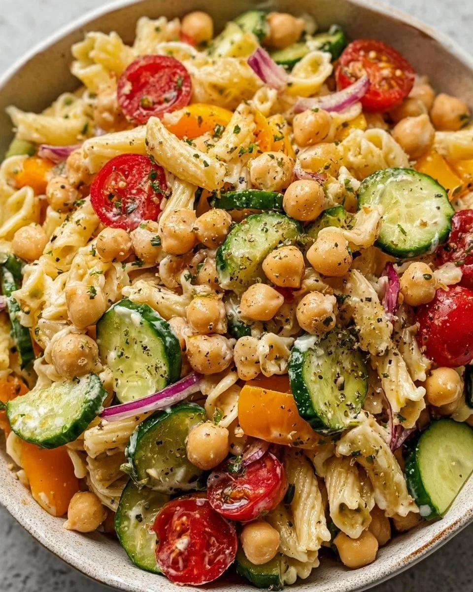 Kichererbsen-Pasta-Salat