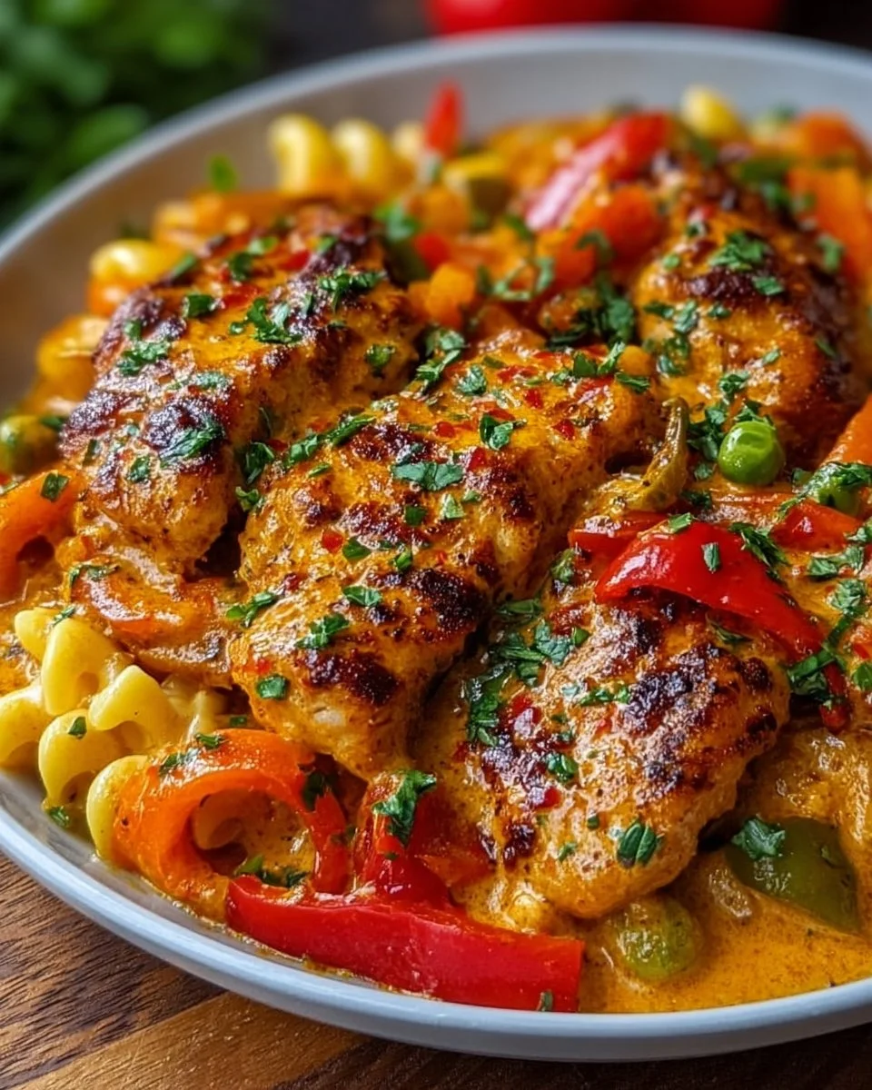 Paprika-Sahne-Hähnchen
