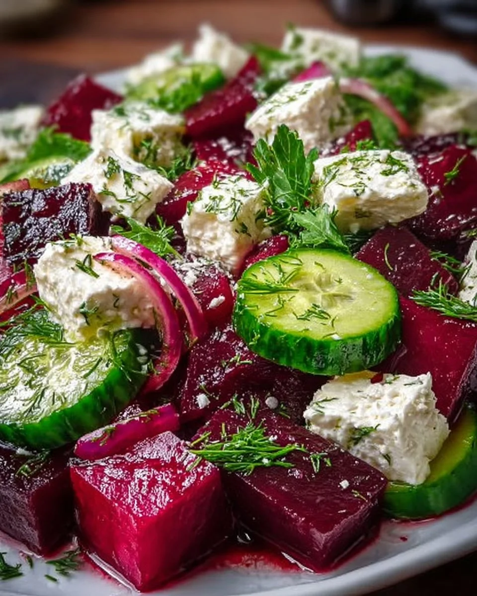 Rote Bete Feta Gurken Salat