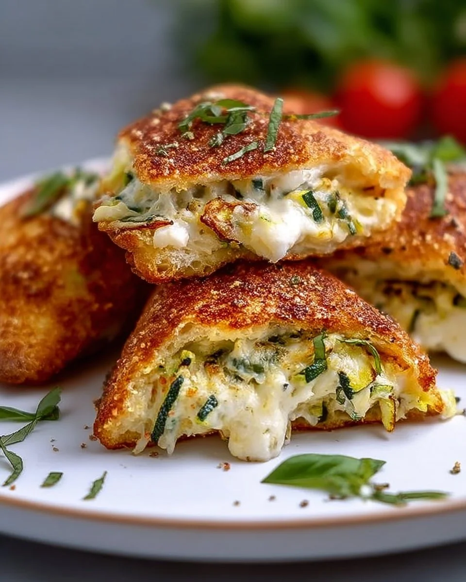 Zucchini Frischkäse Taschen