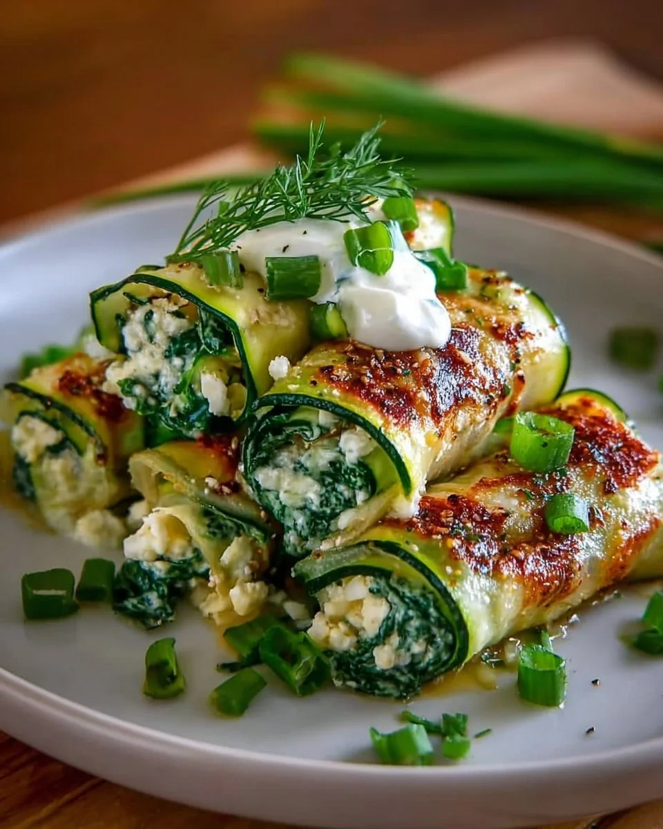 Zucchini-Hüttenkäse-Frühlingsrollen (Heißluftfritteuse)